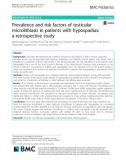 Prevalence and risk factors of testicular microlithiasis in patients with hypospadias: A retrospective study