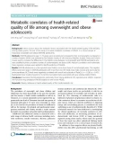 Metabolic correlates of health-related quality of life among overweight and obese adolescents