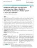 Prevalence and factors associated with anaemia among children aged 6 to 59 months in Namutumba district, Uganda: A cross- sectional study