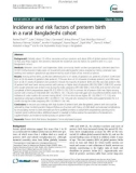 Incidence and risk factors of preterm birth in a rural Bangladeshi cohort