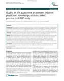 Quality of life assessment in preterm children: Physicians' knowledge, attitude, belief, practice - a KABP study