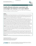 Healthy-lifestyle behaviors associated with overweight and obesity in US rural children