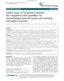 Cohort study of consistency between the compliance with guidelines for chemotherapy-induced nausea and vomiting and patient outcome