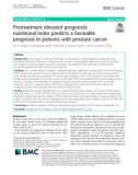 Pretreatment elevated prognostic nutritional index predicts a favorable prognosis in patients with prostate cancer