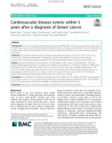 Cardiovascular disease events within 5 years after a diagnosis of breast cancer