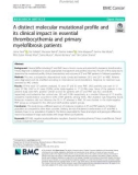 A distinct molecular mutational profile and its clinical impact in essential thrombocythemia and primary myelofibrosis patients