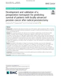 Development and validation of a preoperative nomogram for predicting survival of patients with locally advanced prostate cancer after radical prostatectomy