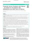 Prognostic factors of patients with Gliomas – an analysis on 335 patients with Glioblastoma and other forms of Gliomas