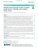 Artificial neural network models to predict nodal status in clinically node-negative breast cancer