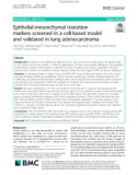 Epithelial-mesenchymal transition markers screened in a cell-based model and validated in lung adenocarcinoma