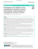 Development and validation of the comprehensive assessment scale for chemotherapy–induced peripheral neuropathy in survivors of cancer