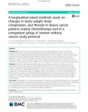 A longitudinal mixed methods study on changes in body weight, body composition, and lifestyle in breast cancer patients during chemotherapy and in a comparison group of women without cancer: Study protocol