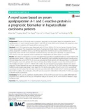 A novel score based on serum apolipoprotein A-1 and C-reactive protein is a prognostic biomarker in hepatocellular carcinoma patients