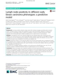 Lymph node positivity in different early breast carcinoma phenotypes: A predictive model