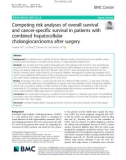 Competing risk analyses of overall survival and cancer-specific survival in patients with combined hepatocellular cholangiocarcinoma after surgery