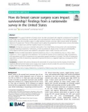 How do breast cancer surgery scars impact survivorship? Findings from a nationwide survey in the United States