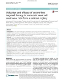 Utilization and efficacy of second-line targeted therapy in metastatic renal cell carcinoma: Data from a national registry