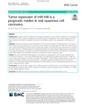 Tumor expression of miR-448 is a prognostic marker in oral squamous cell carcinoma