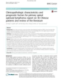 Clinicopathologic characteristics and prognostic factors for primary spinal epidural lymphoma: Report on 36 Chinese patients and review of the literature