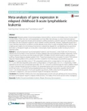 Meta-analysis of gene expression in relapsed childhood B-acute lymphoblastic leukemia