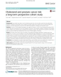 Cholesterol and prostate cancer risk: A long-term prospective cohort study