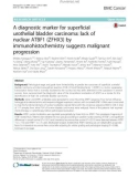 A diagnostic marker for superficial urothelial bladder carcinoma: Lack of nuclear ATBF1 (ZFHX3) by immunohistochemistry suggests malignant progression