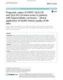 Prognostic values of EORTC QLQ-C30 and QLQ-HCC18 index-scores in patients with hepatocellular carcinoma – clinical application of health-related quality-of-life data