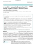 A predictive tool particularly designed for elderly myeloma patients presenting with spinal cord compression