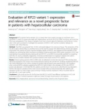 Evaluation of KIF23 variant 1 expression and relevance as a novel prognostic factor in patients with hepatocellular carcinoma