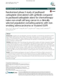 Randomized phase II study of paclitaxel/ carboplatin intercalated with gefitinib compared to paclitaxel/carboplatin alone for chemotherapynaïve non-small cell lung cancer in a clinically selected population excluding patients with nonsmoking adenocarcinoma or mutated EGFR