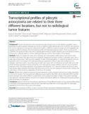 Transcriptional profiles of pilocytic astrocytoma are related to their three different locations, but not to radiological tumor features