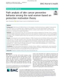 Path analysis of skin cancer preventive behavior among the rural women based on protection motivation theory