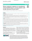 Worse treatment response to neoadjuvant chemoradiotherapy in young patients with locally advanced rectal cancer