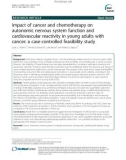 Impact of cancer and chemotherapy on autonomic nervous system function and cardiovascular reactivity in young adults with cancer: A case-controlled feasibility study