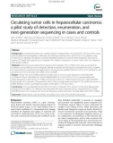 Circulating tumor cells in hepatocellular carcinoma: A pilot study of detection, enumeration, and next-generation sequencing in cases and controls