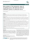 Meta-analysis of the prognostic value of circulating tumor cells detected with the CellSearch System in colorectal cancer