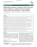 Relationship between circulating tumor cells and tumor response in colorectal cancer patients treated with chemotherapy: A meta-analysis