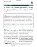 MicroRNA-21 and the clinical outcomes of various carcinomas: A systematic review and meta-analysis