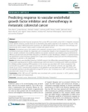 Predicting response to vascular endothelial growth factor inhibitor and chemotherapy in metastatic colorectal cancer