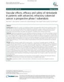 Vascular effects, efficacy and safety of nintedanib in patients with advanced, refractory colorectal cancer: A prospective phase I subanalysis