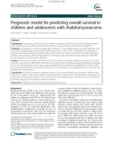 Prognostic model for predicting overall survival in children and adolescents with rhabdomyosarcoma