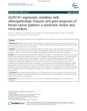 ALDH1A1 expression correlates with clinicopathologic features and poor prognosis of breast cancer patients: A systematic review and meta-analysis