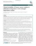 Clinical instability of breast cancer markers is reflected in long-term in vitro estrogen deprivation studies