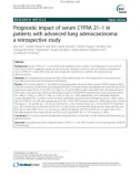 Prognostic impact of serum CYFRA 21–1 in patients with advanced lung adenocarcinoma: A retrospective study