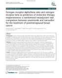 Estrogen receptor alpha/beta ratio and estrogen receptor beta as predictors of endocrine therapy responsiveness–a randomized neoadjuvant trial comparison between anastrozole and tamoxifen for the treatment of postmenopausal breast cancer