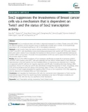 Sox2 suppresses the invasiveness of breast cancer cells via a mechanism that is dependent on Twist1 and the status of Sox2 transcription activity