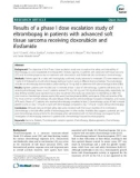 Results of a phase I dose escalation study of eltrombopag in patients with advanced soft tissue sarcoma receiving doxorubicin and ifosfamide