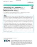 Neutrophil-to-lymphocyte ratio is a prognostic factor for colon cancer: A propensity score analysis