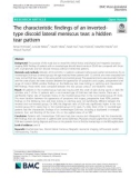 The characteristic findings of an invertedtype discoid lateral meniscus tear: A hidden tear pattern