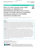 Effect of a short message service (SMS) intervention on adherence to a physiotherapist-prescribed home exercise program for people with knee osteoarthritis and obesity: Protocol for the ADHERE randomised controlled trial